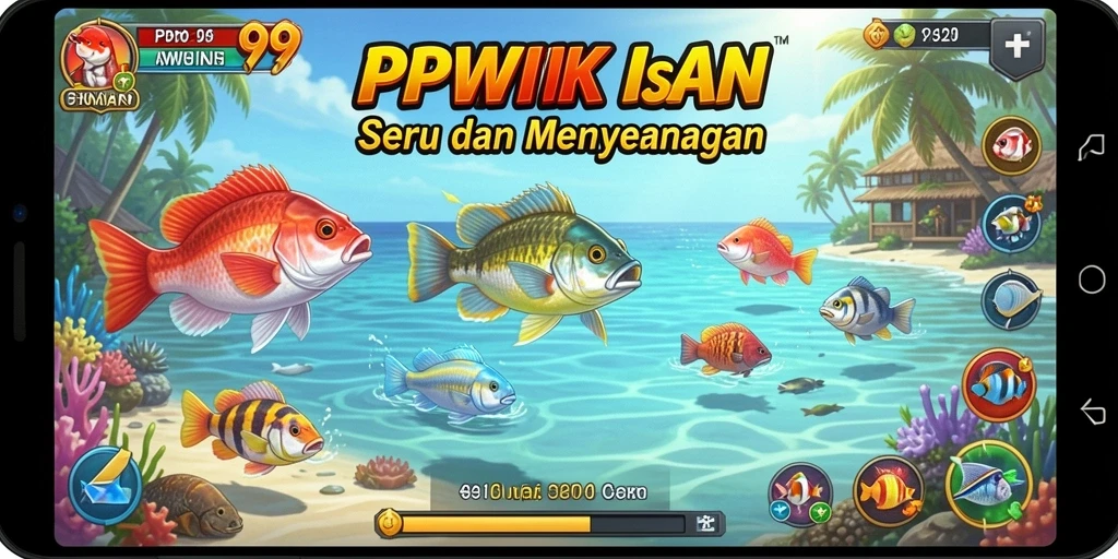 Tampilan gameplay PPWIN99 yang seru saat berburu ikan.